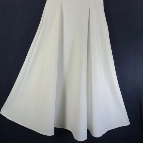 NEW Reformation Mikol Knit Stretch Midi-Dress in Ivory size L #1531 - Picture 6 of 9